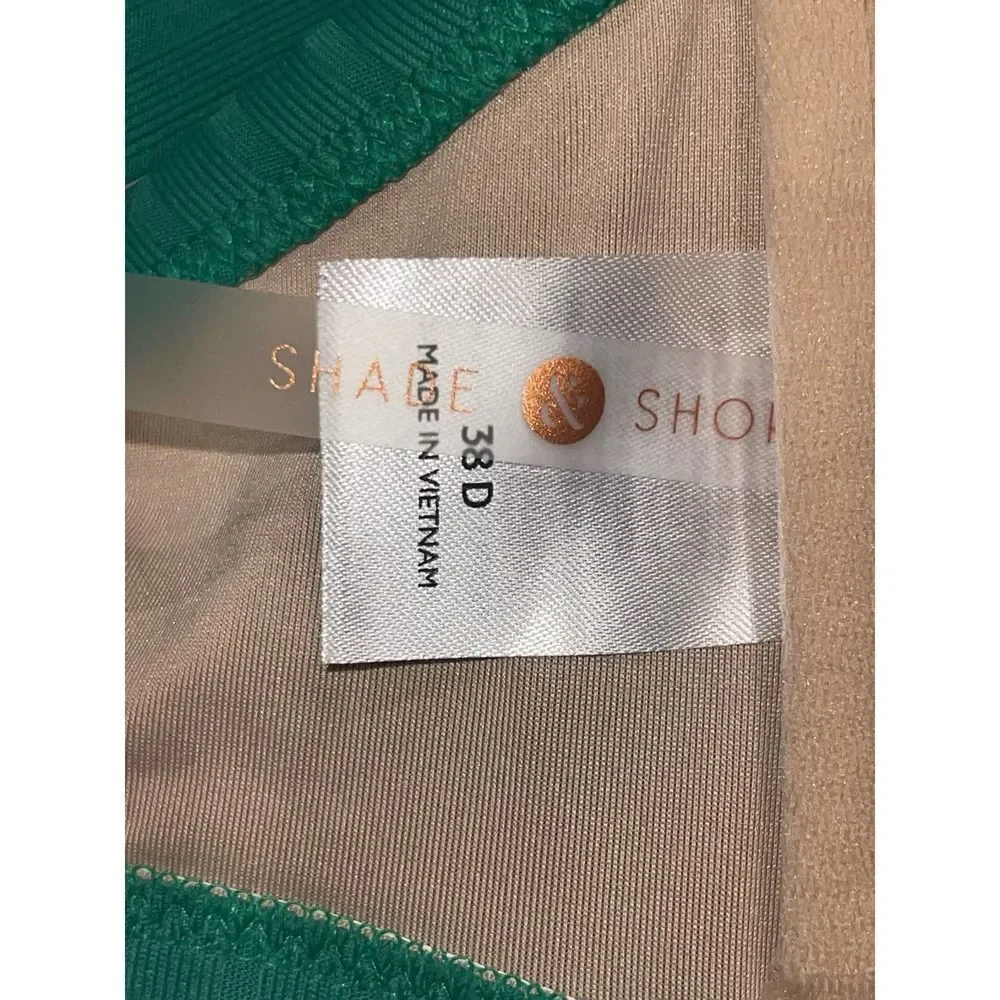 Shade & Shore NWT size 38D bralette bikini top underwire